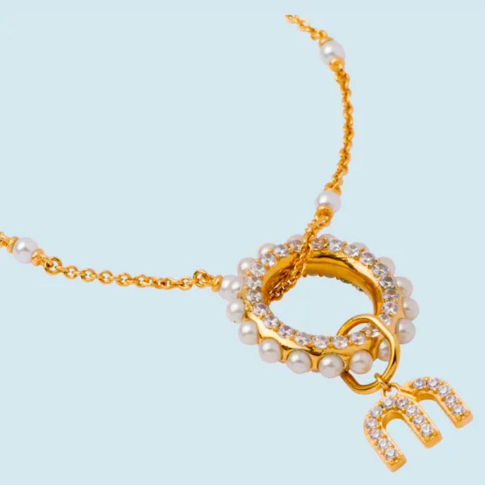 MIU Pearl Crystal Bracelet